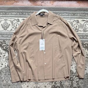Zara Taupe Collared Shirt